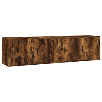 Tv-wandmeubels 2 st 80x34,5x40 cm gerookt eikenkleurig 2