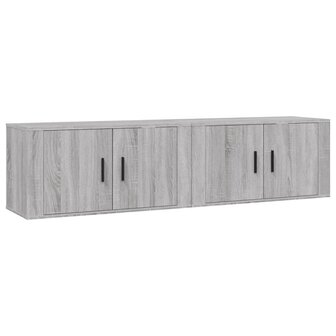 Tv-wandmeubels 2 st 80x34,5x40 cm grijs sonoma eikenkleurig 2