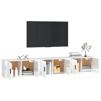 Tv-wandmeubels 3 st 80x34,5x40 cm hoogglans wit 3