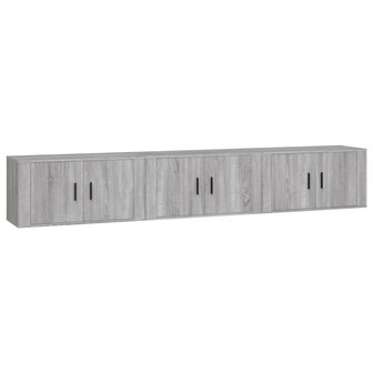 Tv-wandmeubels 3 st 80x34,5x40 cm grijs sonoma eikenkleurig 2