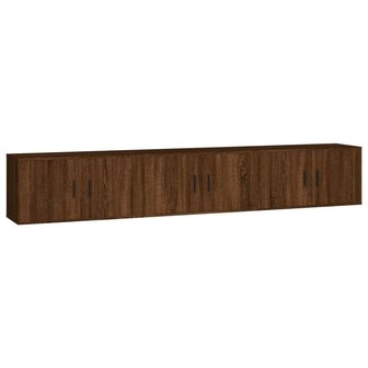 Tv-wandmeubels 3 st 80x34,5x40 cm bruin eikenkleur 2