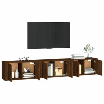 Tv-wandmeubels 3 st 80x34,5x40 cm bruin eikenkleur 3