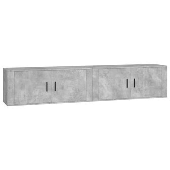 Tv-wandmeubels 2 st 100x34,5x40 cm betongrijs 2