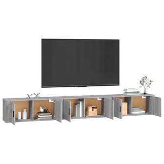 Tv-wandmeubels 3 st 100x34,5x40 cm grijs sonoma eikenkleurig 3