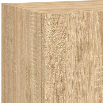 4-delige Tv-wandmeubelset met LED bewerkt hout sonoma eiken 11