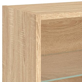 4-delige Tv-wandmeubelset met LED bewerkt hout sonoma eiken 12