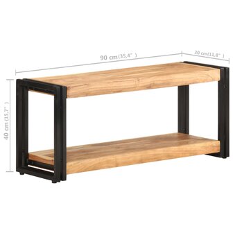 Tv-meubel 90x30x40 cm massief acaciahout 7