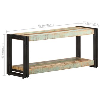 Tv-meubel 90x30x40 cm massief gerecycled hout 7