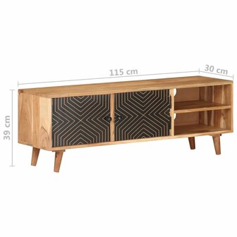 Tv-meubel 115x30x39 cm massief acaciahout 10