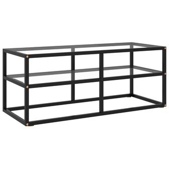 Tv-meubel met gehard glas 100x40x40 cm zwart 1