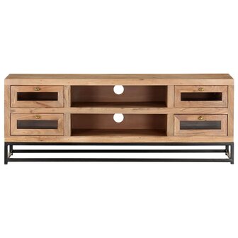 Tv-meubel 110x30x40 cm massief acaciahout 2