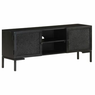 Tv-meubel 115x30x46 cm massief mangohout zwart 11