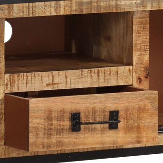 Tv-meubel 110x31x46 cm ruw mangohout 8