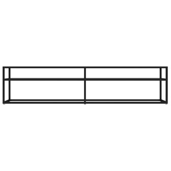 Tv-meubel 180x40x40,5 cm gehard glas zwart 3