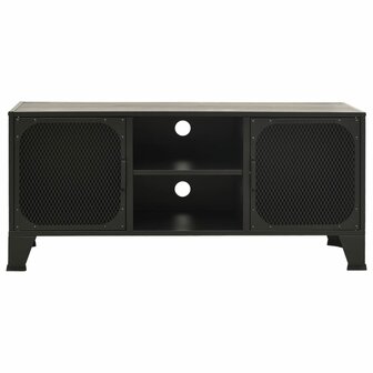 Tv-meubel 105x36x47 cm metaal en MDF grijs 3