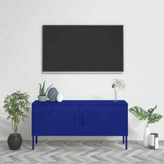 Tv-meubel 105x35x50 cm staal marineblauw 1