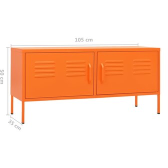 Tv-meubel 105x35x50 cm staal oranje 10