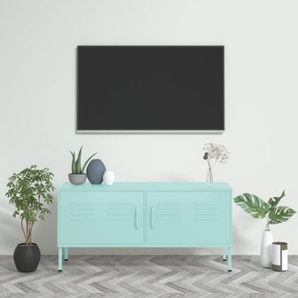 Tv-meubel 105x35x50 cm staal mintkleurig 1