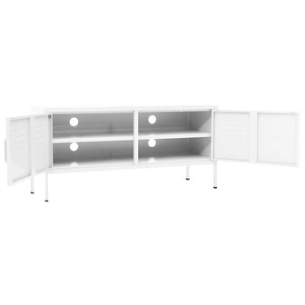 Tv-meubel 105x35x50 cm staal wit 6