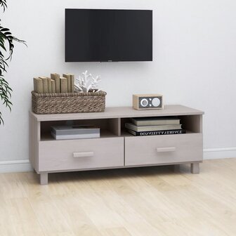 Tv-meubel HAMAR 106x40x40 cm massief grenenhout wit 7