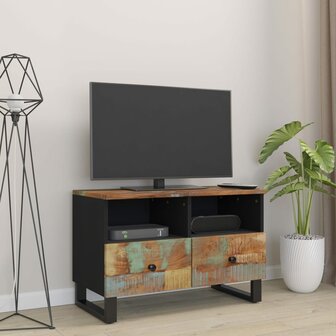 Tv-meubel 70x33x46cm massief teruggewonnen hout 3