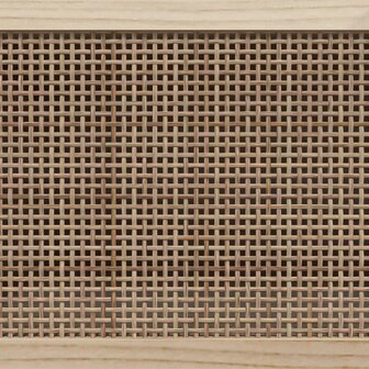 Tv-meubel 80x30x40 cm massief grenenhout en rattan zwart 6