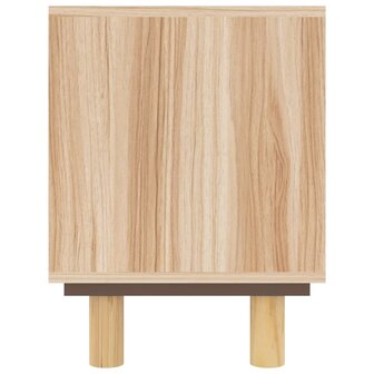 Tv-meubel 80x30x40 cm massief grenenhout en rattan bruin 5