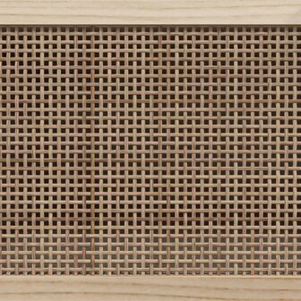 Tv-meubel 105x30x40 cm massief grenenhout en rattan bruin 6