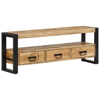 Tv-meubel 120x30x45 cm massief mangohout 9