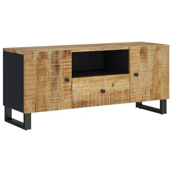 Tv-meubel 105x33,5x46 cm massief mangohout en bewerkt hout 2