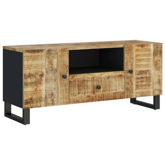 Tv-meubel 105x33,5x46 cm massief mangohout en bewerkt hout 11