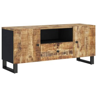 Tv-meubel 105x33,5x46 cm massief mangohout en bewerkt hout 12