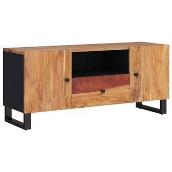 Tv-meubel 105x33,5x46 cm massief acaciahout en bewerkt hout 12