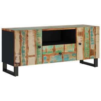 Tv-meubel 105x33,5x46 cm massief hout gerecycled bewerkt hout 12