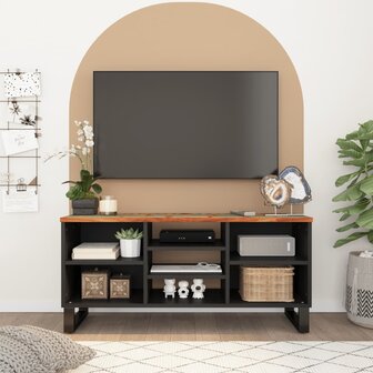 Tv-meubel 100x33x46 cm massief hout gerecycled en bewerkt hout 1