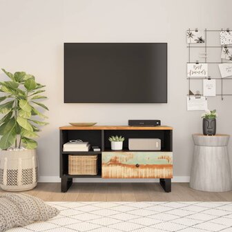 Tv-meubel 80x33x46 cm massief hergebruikt hout en bewerkt hout 1