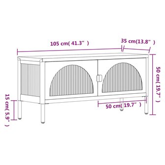 Tv-meubel 105x35x50 cm glas en staal zwart 11