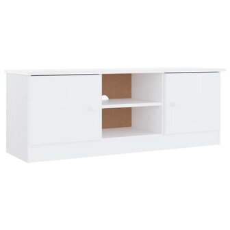 TV-meubel ALTA 112x35x41 cm massief grenenhout wit 2