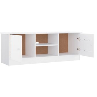 TV-meubel ALTA 112x35x41 cm massief grenenhout wit 3