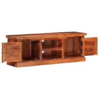 Tv-meubel met deuren 112x30x40 cm massief acaciahout 8