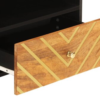 Tv-meubel 80x33,5x46 cm massief mangohout bruin en zwart 9