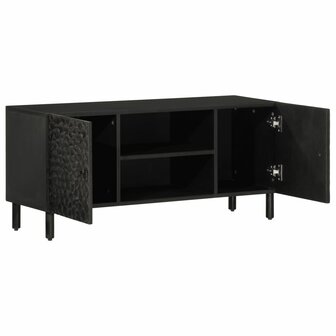 Tv-meubel 105x33x46 cm massief mangohout zwart 2