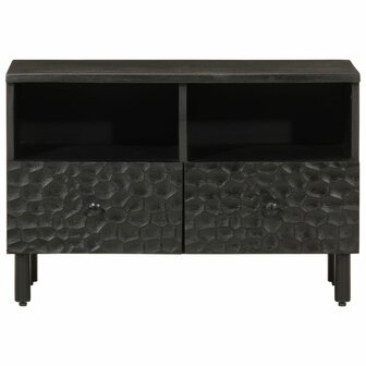 Tv-meubel 70x33x46 cm massief mangohout zwart 3