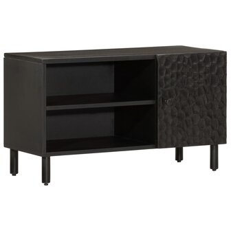 Tv-meubel 80x31x46 cm massief mangohout zwart 1