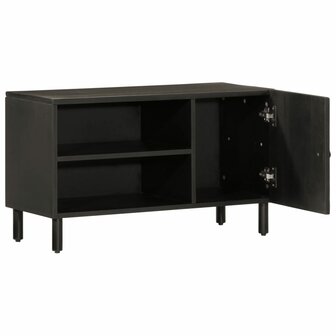 Tv-meubel 80x31x46 cm massief mangohout zwart 2