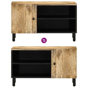 Tv-meubel 80x31x46 cm massief mangohout 6