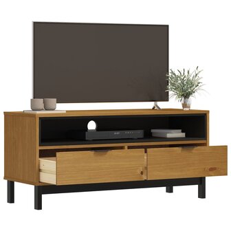 TV-meubel FLAM 110x40x50 cm massief grenenhout 3