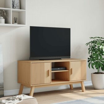 Tv-meubel OLDEN 114x43x57 cm massief grenenhout bruin 3