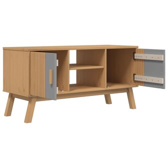 Tv-meubel OLDEN 114x43x57 cm grenenhout grijs en bruin 7