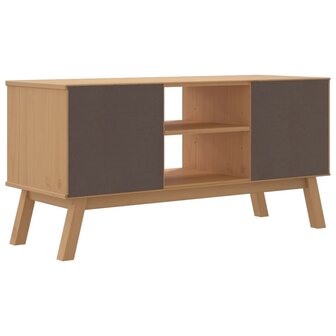 Tv-meubel OLDEN 114x43x57 cm grenenhout grijs en bruin 10